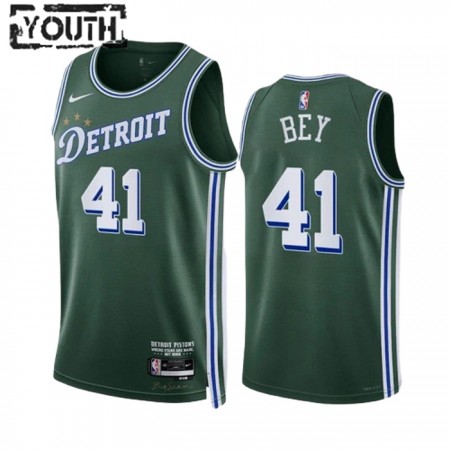 NBA Børn Trøje Detroit Pistons Saddiq Bey 41 2022-23 Nike City Edition Grøn Swingman NBA Børn Trøje Detroit Pistons Saddiq Bey 41 2022-23 Nike City Edition Grøn Swingman